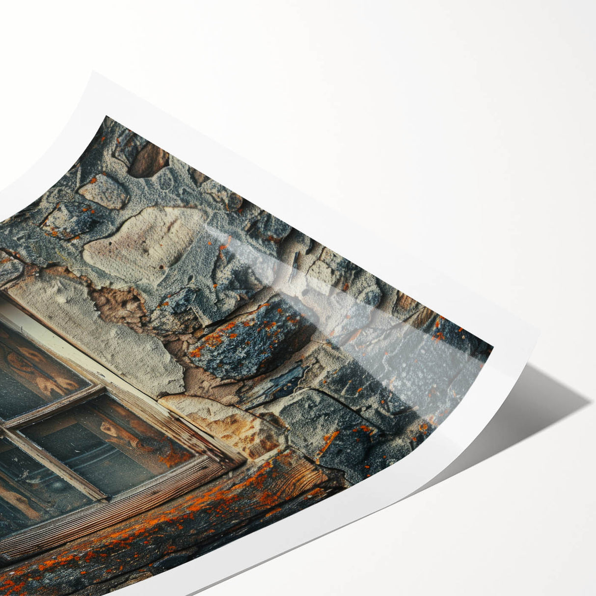 Extra large wall art featuring line art flowers in subtle earth tones on a rolled print.