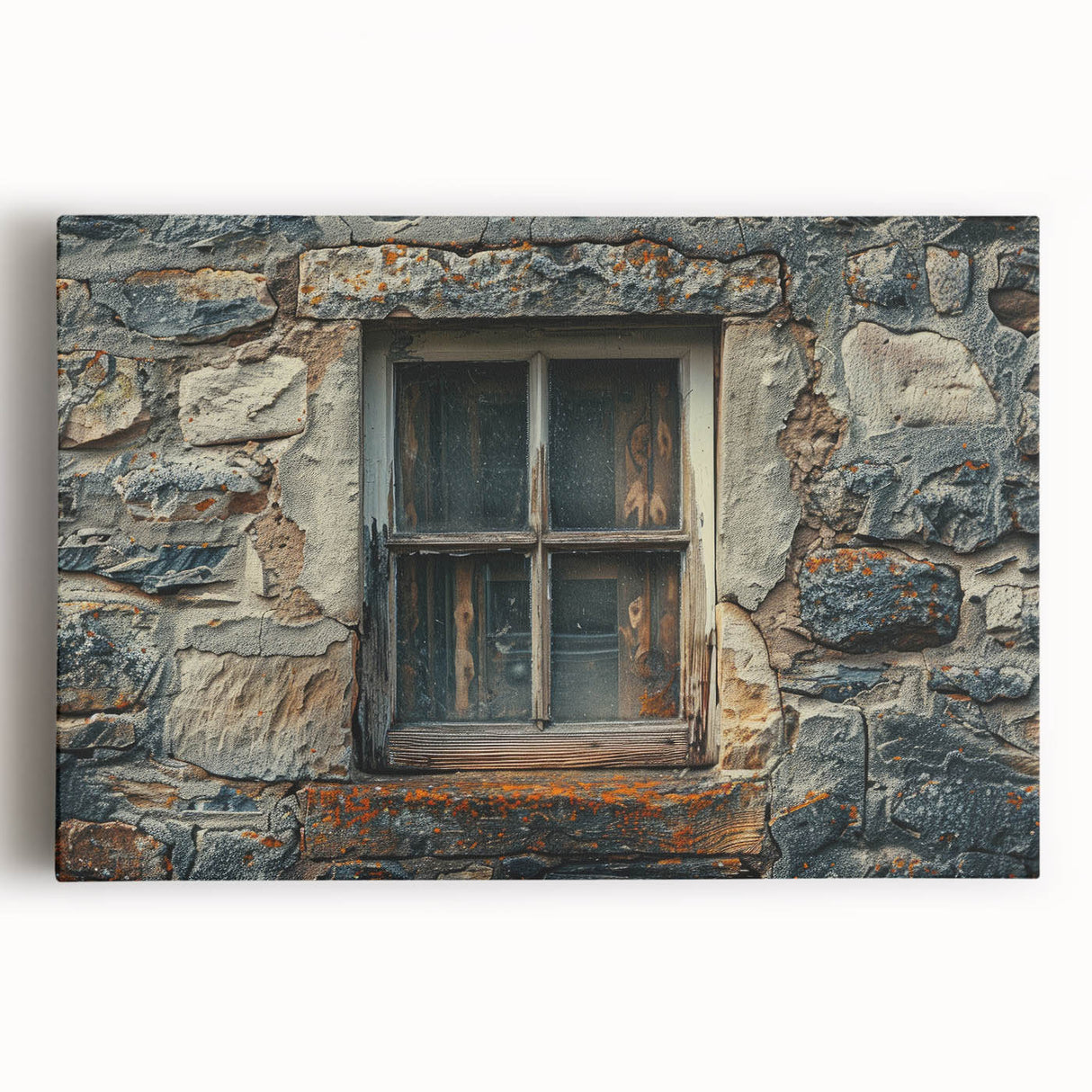 Black and white stretched canvas featuring a large, detailed image of the Georgia landscape, ideal for kitchen wall art.