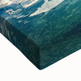 Black and white landscape art painting of a serene Indian scenery on large stretched canvas, ideal for bedroom wall decor.