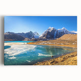 Black and white stretched canvas of Indian scenery, ideal for kitchen wall art.