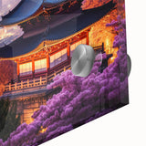 Large abstract wall art depicting a Korean landscape in muted earth tones on acrylic glass.