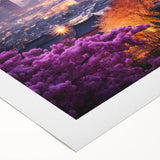 Art Deco poster featuring a serene Korean landscape on rolled canvas, ideal for dining room wall art.