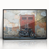Large abstract wall art featuring a Malaysian landscape in mid-century modernist style, acrylic framed in black.