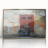 Acrylic print of a Malaysian landscape in gold tones, framed, mid-century modernist style.