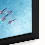 Extra large framed canvas of a textured, colorful Philippine landscape in black, ideal for living room decor.
