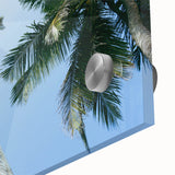 Large abstract wall art depicting a Sri Lankan scenery in muted earth tones on acrylic glass, ideal for dining room art.