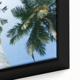 Extra large framed canvas featuring a textured, colorful Sri Lankan landscape with vibrant green and blue tones.