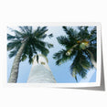 Extra large rolled print of a Sri Lankan scenery with vibrant green and blue tones, ideal for dining room wall art.
