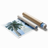 Extra large rolled print featuring a serene Sri Lankan landscape with lush floral elements in muted earth tones.