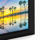 Extra large framed canvas depicting a vibrant, textured scene of Thailand, ideal for living room decor.