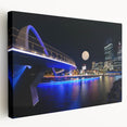 Perth, Australia cityscape on large stretched canvas with vibrant sunset colors, ideal for kitchen wall art.