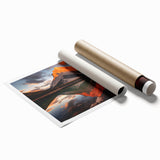 Extra large rolled print of Alberta, Canada scenery with vibrant floral elements, ideal for classy bathroom wall art.