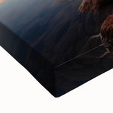 Black and white landscape art painting of Alberta, Canada on stretched canvas, ideal for bedroom wall decor.