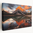 Large canvas print of Alberta, Canada scenery, featuring muted green and blue tones, ideal for kitchen wall art.
