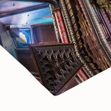 Black and white landscape art painting of Quebec scenery on large stretched canvas, suitable for bedroom wall decor.