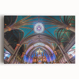 Black and white stretched canvas featuring a serene Quebec landscape, ideal for kitchen wall art.