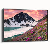 Black and white framed canvas of a Yukon landscape, ideal for bedroom wall art.