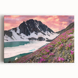 Black and white photograph of Yukon scenery on stretched canvas, suitable as large kitchen art.