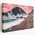Scenic Yukon landscape on stretched canvas, featuring cool-toned colors, ideal for kitchen wall art.