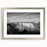 Extra large abstract art print featuring textured scenery of the Caribbean in Puerto Rico, set in a silver frame with mat.