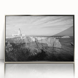 Framed acrylic print of a Caribbean scenery with soft blue and green tones, ideal for modern art wall decor.