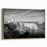 Framed canvas featuring a vintage-style landscape painting of a Puerto Rican Caribbean scene, with black and gold tones.