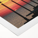 Art deco poster of a Bulgarian landscape in soft sepia tones, printed on rolled canvas, suitable for dining room decor.