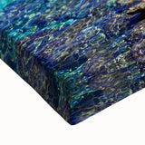 Large art of a black and white landscape painting of Cyprus on stretched canvas, ideal for bedroom wall decor.