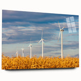 Acrylic print of a Czech Republic landscape in muted earth tones, suitable for bedroom or dining room decor.