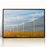 Large abstract wall art of a Czech Republic scenery in muted earth tones on a framed acrylic print.