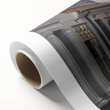 Art deco poster of a serene Danish landscape in soft pastel colors on rolled canvas, ideal for nursery wall art.