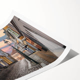 Extra large wall art featuring line art flowers in subtle tones on a rolled canvas, suitable for large living room decor.