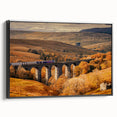 Black and white wall art featuring a vintage landscape of Cumbria, England on framed canvas, ideal for bedroom decor.