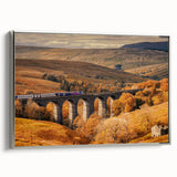 Landscape art painting of Cumbria, England, with colorful hues on a framed canvas, suitable for home or office decor.