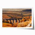 Scenic Cumbria landscape on rolled canvas print, featuring vibrant green and blue tones, ideal for art wall dining room.