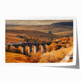 Scenic Cumbria landscape on rolled canvas print, featuring vibrant green and blue tones, ideal for art wall dining room.