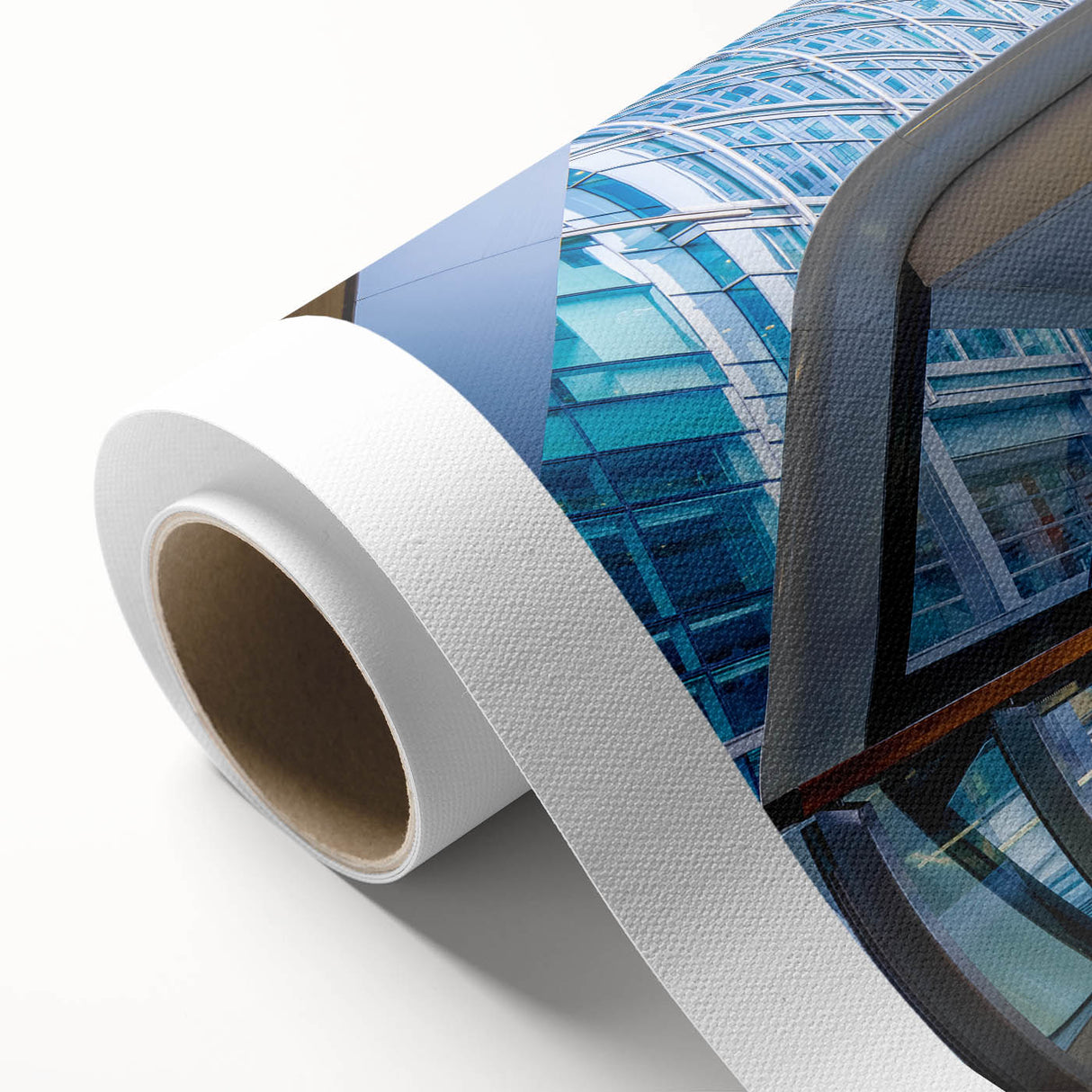Art Deco poster of London skyline in pastel shades on rolled canvas, ideal for nursery wall art.