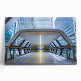 Black and white large art print of the London skyline on stretched canvas, suitable for kitchen wall art.