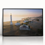 Large abstract wall art depicting a European Estonian scenery in muted earth tones on framed acrylic.