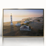 Art Deco style poster of a European cityscape in gold and black tones, acrylic print framed.