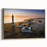 Framed canvas of a vintage-style Estonian landscape, featuring muted earth tones, ideal for bedroom wall art.