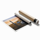 Extra large rolled print featuring a serene Estonian landscape with vibrant green fields and a clear blue sky.