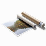 Extra large rolled print of a serene Finnish landscape, featuring lush greenery and a calm lake.