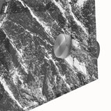 Large abstract wall art of the French Alps in muted earth tones on acrylic glass, suitable for dining room ambiance.