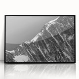 Large abstract wall art of the French Alps in muted earth tones on framed acrylic, suitable for modern art wall decor.