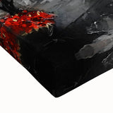 Large black and white landscape art painting of Paris on stretched canvas, suitable for bedroom wall decor.