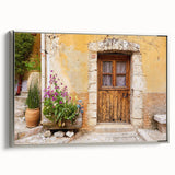 Landscape art painting of Provence, France, featuring vibrant colors on framed canvas, ideal for living room decor.