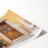 Extra large wall art featuring line art flowers in muted earth tones on a rolled print, suitable for large living room decor.