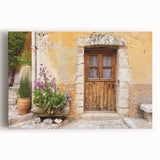 Black and white large art of Provence scenery on stretched canvas, ideal for kitchen wall art or bedroom decor.