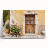 Large black and white stretched canvas of a scenic Provence landscape, ideal for kitchen wall art.